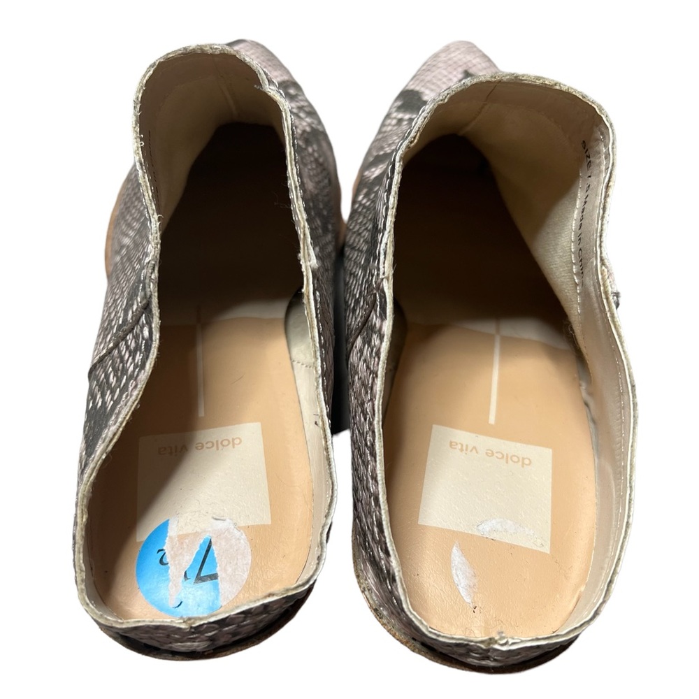 Dolce Vita Roya Raven snake skin python mule size 7.5 slip on - Picture 7 of 10
